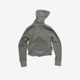 RIGHE UNBALANCE HOODED ZIP-UP GREY