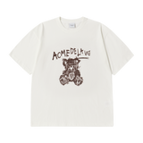 25SS DRAWING BEAR SHORT SLEEVE T-SHIRT CREAM