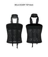 BELLA SCARF TOP black