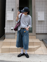 RUU サンド ウォッシング デニム バミューダ パンツ
