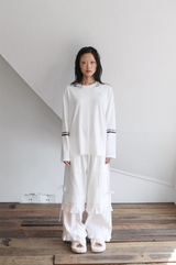 SAILOR COLLAR PRINTING T-SHIRT OFF WHITE