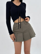 [BODY SHAPING] ソフトフィット スリム クロップド ニット - 2 COLOR