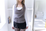 wool halterneck layered sleeveless