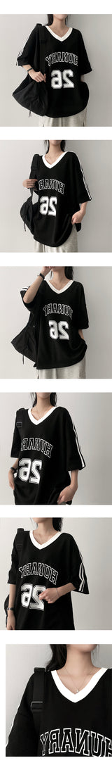 Marie's Coloring Line V Short Sleeve T-shirt