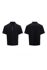 Metal Trim Studded Polo