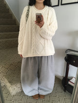 Twisted wool knit