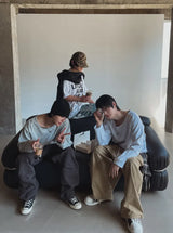 [1+1] Nuke Basic U-Neck Long Sleeve T-Shirt
