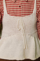 Ribbon Knit Bustier [Ivory]