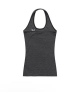 MAYO HALTERNECK STRIPE LONG SLEEVELESS