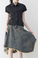 Lemel lace half shirt
