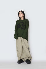 ウェーブレタリング長袖Tシャツ