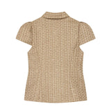 Lurex Tweed Puff Blouse