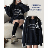 Vind lettering fleece sweatshirt