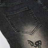 Rose dark blue low bootcut jeans