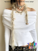 Furry Scarf Necklace