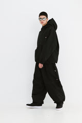 SPIDERWEB HOODED JACKET BLACK