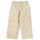 LEAF LINEN PARACHUTE PANTS BEIGE
