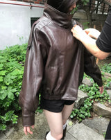 [ autumn basic ] fits snap & buckle over leather jacket
