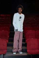 DYED ZIP CARGO PANTS / DARK PINK