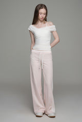 Soft blend layered top, White
