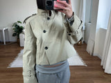 bronze short trench coat