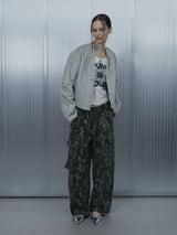 SHORT CHOKER JACKET / LIGHT GRAY