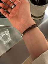 ビードミラノレザーブレスレット
