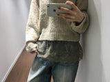 [MD Pick] ハイヤーVネックニット (3color)