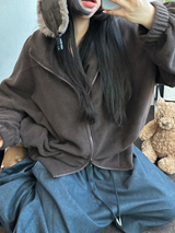 テディフリースルーズジップアップ🤍💙🤎3カラー