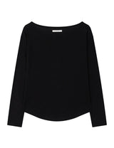 プラケット リブド ティーシャツ(BLACK)