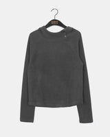 ネティスバラクラバボタンVネックフードTシャツ