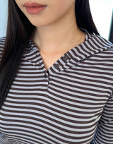 アルンボーダーフード長袖Tシャツ