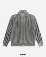 ネックス ピグメント ニット ジップアップ