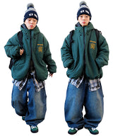 Oversized Two-Way Washed Puffer Jacket (6oz)
