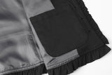 Button frill jacket - black  