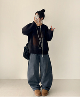 Somyi Bold Dice Graphic Oversized Fit Knitwear