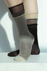 glitter sheer socks set