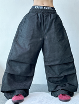 STITCHING POINT PARACHUTE DENIM PANTS🖤