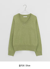 Husit Color Wool V-Neck Knit