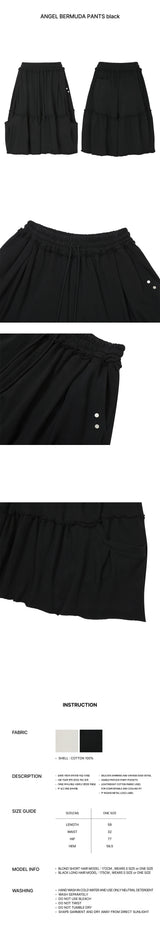 エンジェルバミューダパンツ black