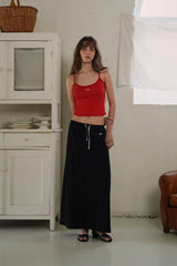 Nude lace sleeveless_red