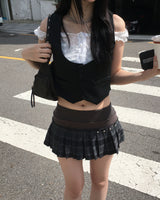 blouse layered vest