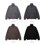 オールムッシュポケットウールニットジップアップ (4 colors)