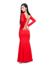 Red Reversible Lace-Up Detachable Flower Dress