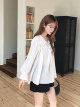 Robe shirring loose blouse