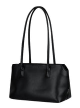 Basic Square Shoulder Bag - Black Leather