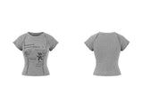キッチュベアグラフィッククロップTシャツ 231949398
