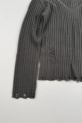 Destroy v-neck knit