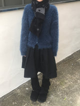 ルーズフィットソフトファーカーディガン