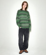 VARSITY LOGO GRADATION KNIT SWEATER